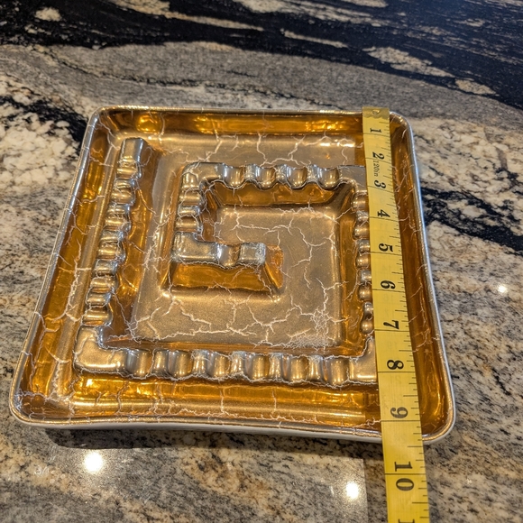 1960's Lester Bertsch Ashtray With 22K Gold Glaze Finish - Picture 4 of 11
